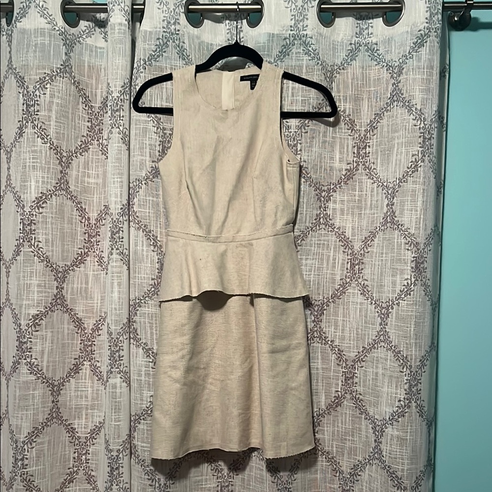 Elegant Cream Sleeveless Dress